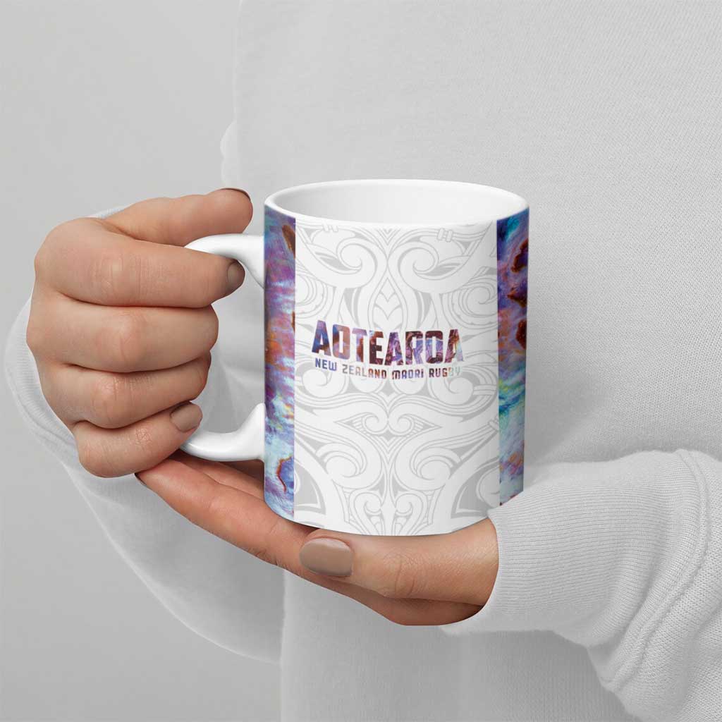 Custom New Zealand Aotearoa Ceramic Mug Pink Maori Paua Shell Indigenous - Aussie Hoodie
