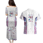 Custom New Zealand Aotearoa Couples Matching Puletasi and Hawaiian Shirt Pink Maori Paua Shell Indigenous - Aussie Hoodie