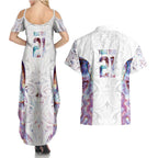 Custom New Zealand Aotearoa Couples Matching Summer Maxi Dress and Hawaiian Shirt Pink Maori Paua Shell Indigenous - Aussie Hoodie