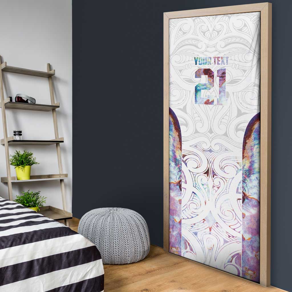 Custom New Zealand Aotearoa Door Cover Pink Maori Paua Shell Indigenous - Aussie Hoodie