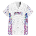 Custom New Zealand Aotearoa Family Matching Long Sleeve Bodycon Dress and Hawaiian Shirt Pink Maori Paua Shell Indigenous - Aussie Hoodie