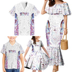 Custom New Zealand Aotearoa Family Matching Mermaid Dress and Hawaiian Shirt Pink Maori Paua Shell Indigenous - Aussie Hoodie