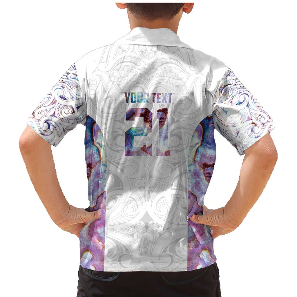 Custom New Zealand Aotearoa Family Matching Mermaid Dress and Hawaiian Shirt Pink Maori Paua Shell Indigenous - Aussie Hoodie
