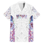Custom New Zealand Aotearoa Family Matching Mermaid Dress and Hawaiian Shirt Pink Maori Paua Shell Indigenous - Aussie Hoodie