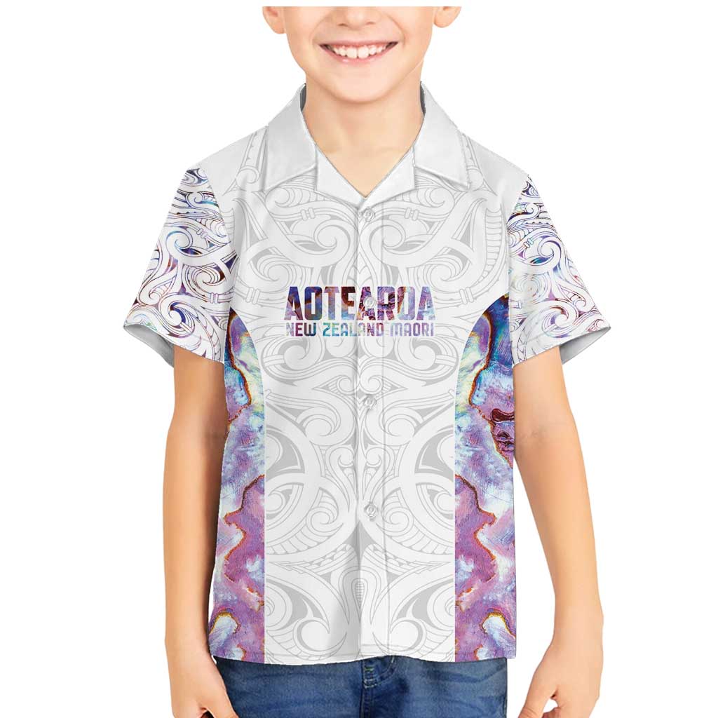 Custom New Zealand Aotearoa Family Matching Mermaid Dress and Hawaiian Shirt Pink Maori Paua Shell Indigenous - Aussie Hoodie