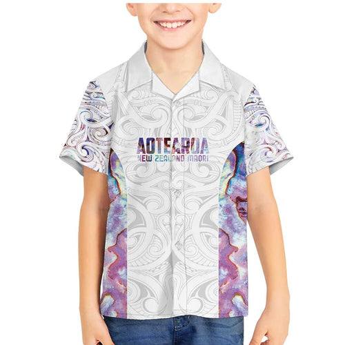 Custom New Zealand Aotearoa Family Matching Mermaid Dress and Hawaiian Shirt Pink Maori Paua Shell Indigenous - Aussie Hoodie