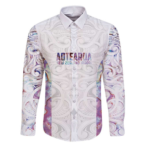 Custom New Zealand Aotearoa Family Matching Off Shoulder Maxi Dress and Hawaiian Shirt Pink Maori Paua Shell Indigenous - Aussie Hoodie