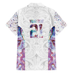 Custom New Zealand Aotearoa Family Matching Puletasi and Hawaiian Shirt Pink Maori Paua Shell Indigenous - Aussie Hoodie