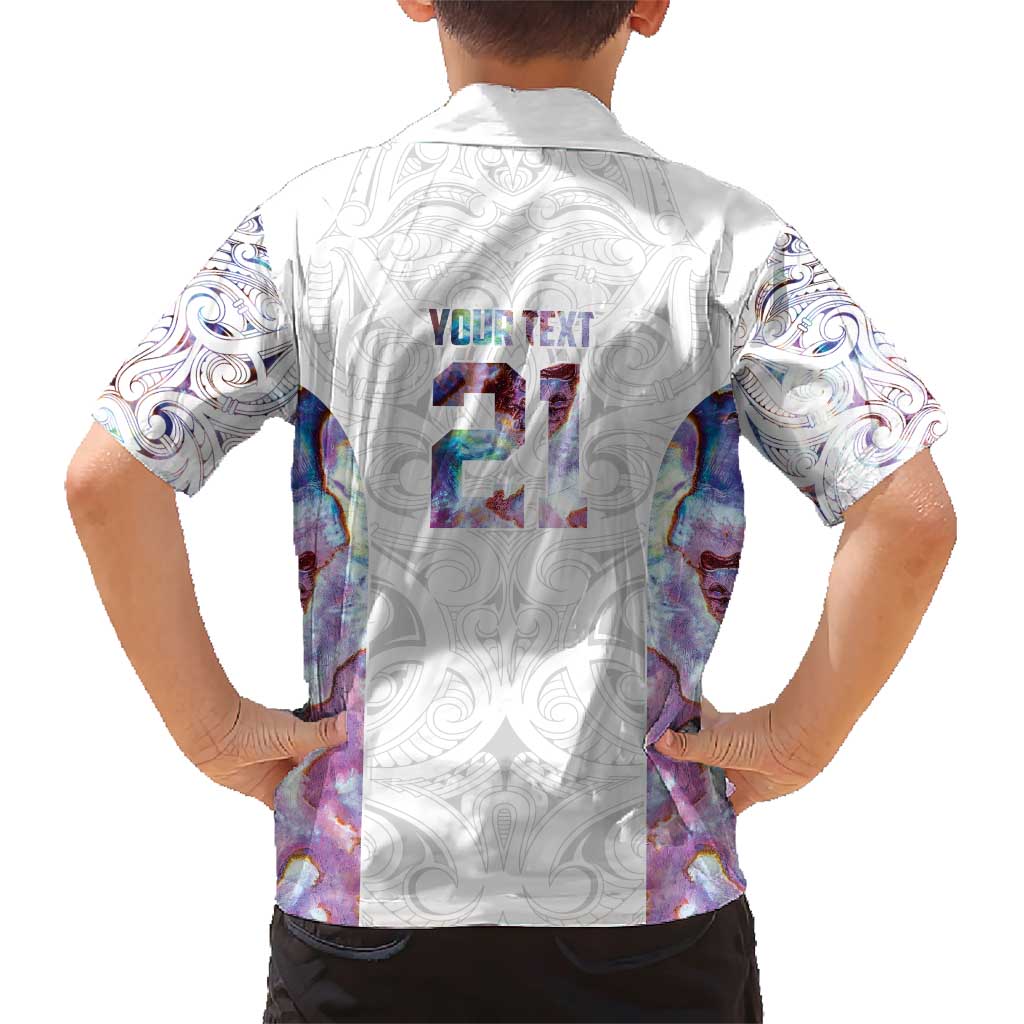 Custom New Zealand Aotearoa Family Matching Short Sleeve Bodycon Dress and Hawaiian Shirt Pink Maori Paua Shell Indigenous - Aussie Hoodie