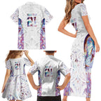 Custom New Zealand Aotearoa Family Matching Short Sleeve Bodycon Dress and Hawaiian Shirt Pink Maori Paua Shell Indigenous - Aussie Hoodie