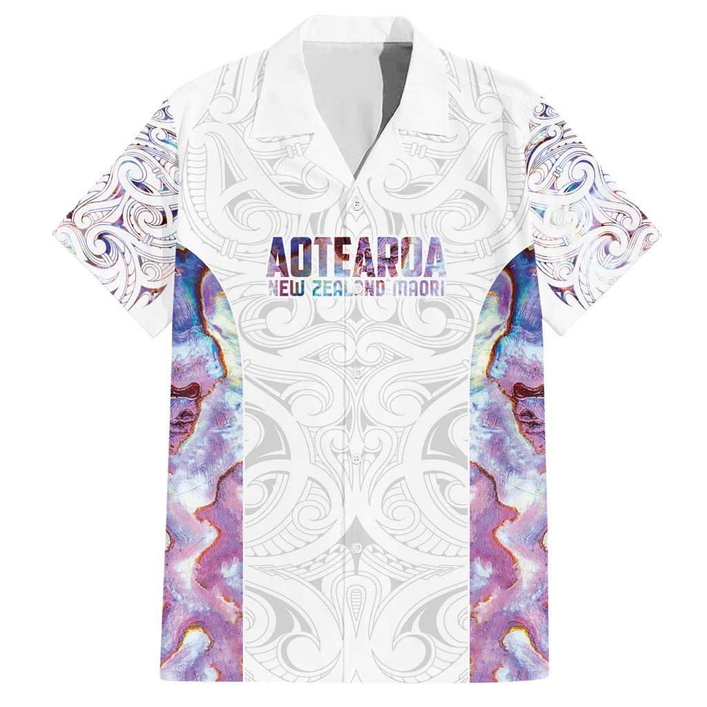 Custom New Zealand Aotearoa Family Matching Short Sleeve Bodycon Dress and Hawaiian Shirt Pink Maori Paua Shell Indigenous - Aussie Hoodie