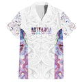 Custom New Zealand Aotearoa Family Matching Short Sleeve Bodycon Dress and Hawaiian Shirt Pink Maori Paua Shell Indigenous - Aussie Hoodie