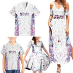 Custom New Zealand Aotearoa Family Matching Summer Maxi Dress and Hawaiian Shirt Pink Maori Paua Shell Indigenous - Aussie Hoodie
