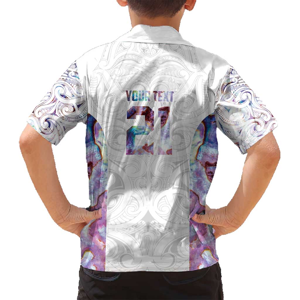 Custom New Zealand Aotearoa Family Matching Summer Maxi Dress and Hawaiian Shirt Pink Maori Paua Shell Indigenous - Aussie Hoodie