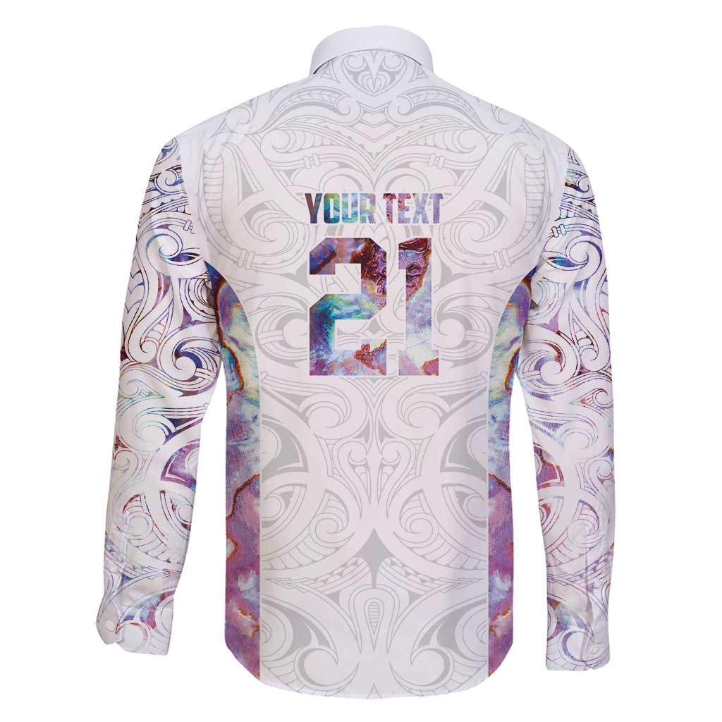 Custom New Zealand Aotearoa Family Matching Summer Maxi Dress and Hawaiian Shirt Pink Maori Paua Shell Indigenous - Aussie Hoodie
