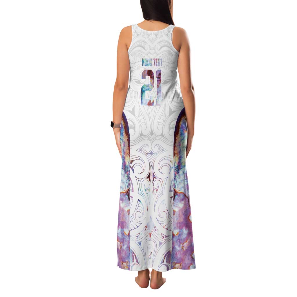 Custom New Zealand Aotearoa Family Matching Tank Maxi Dress and Hawaiian Shirt Pink Maori Paua Shell Indigenous - Aussie Hoodie