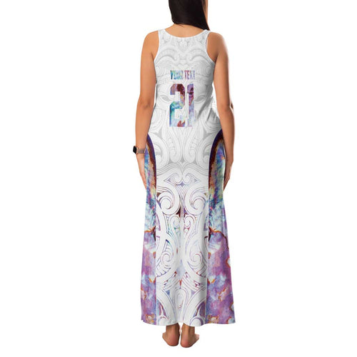 Custom New Zealand Aotearoa Family Matching Tank Maxi Dress and Hawaiian Shirt Pink Maori Paua Shell Indigenous - Aussie Hoodie