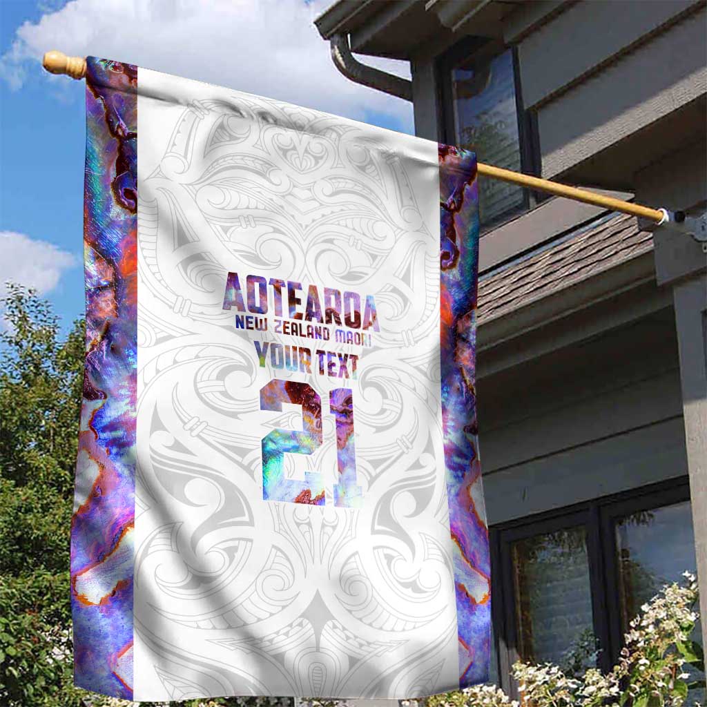 Custom New Zealand Aotearoa Garden Flag Pink Maori Paua Shell Indigenous - Aussie Hoodie