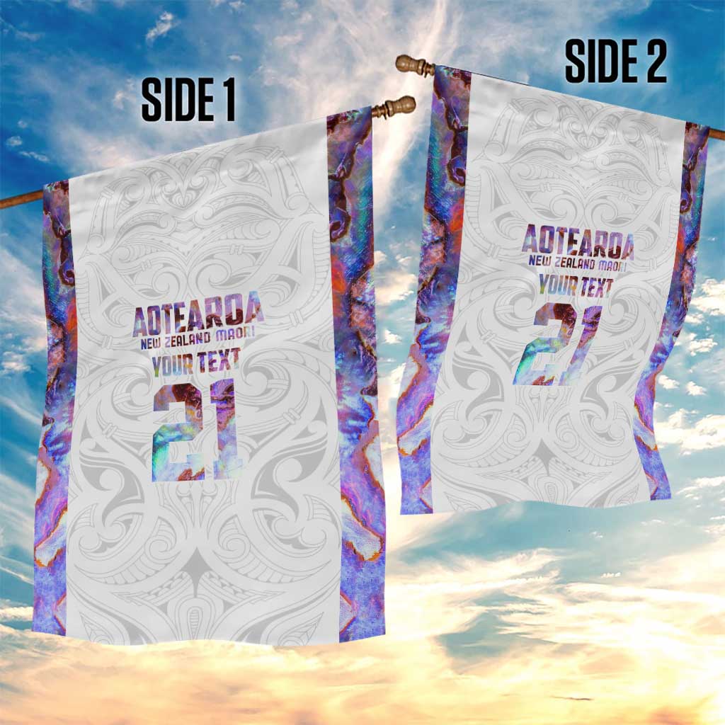 Custom New Zealand Aotearoa Garden Flag Pink Maori Paua Shell Indigenous - Aussie Hoodie