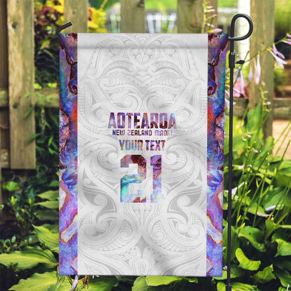 Custom New Zealand Aotearoa Garden Flag Pink Maori Paua Shell Indigenous - Aussie Hoodie