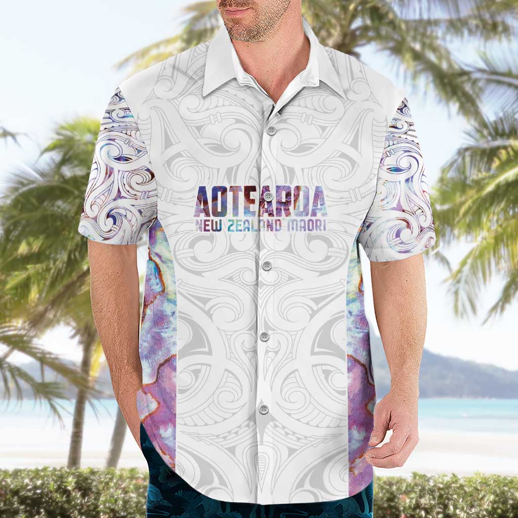 Custom New Zealand Aotearoa Hawaiian Shirt Pink Maori Paua Shell Indigenous - Aussie Hoodie