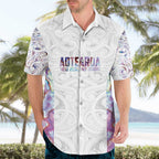 Custom New Zealand Aotearoa Hawaiian Shirt Pink Maori Paua Shell Indigenous - Aussie Hoodie