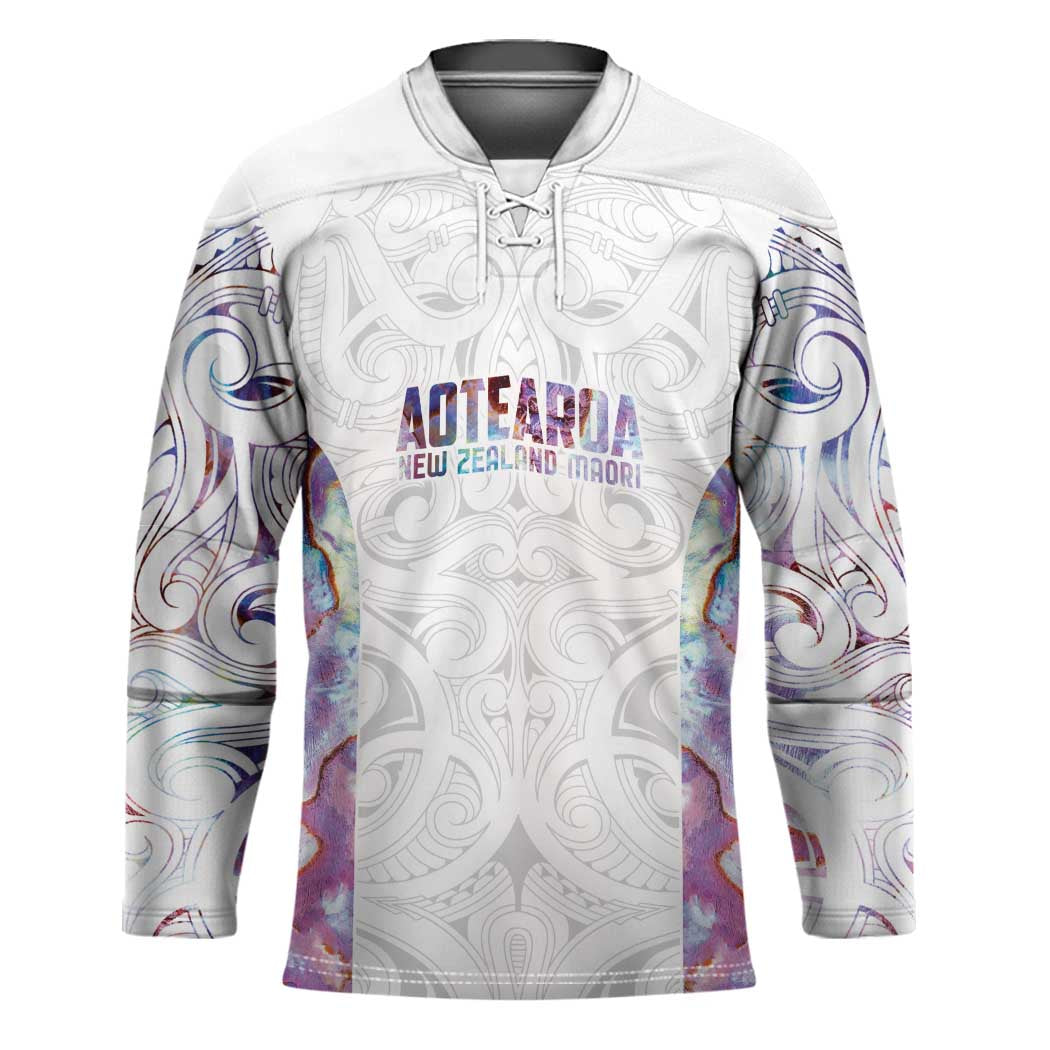Custom New Zealand Aotearoa Hockey Jersey Pink Maori Paua Shell Indigenous - Aussie Hoodie