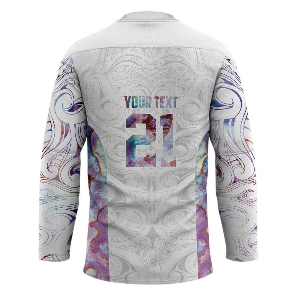 Custom New Zealand Aotearoa Hockey Jersey Pink Maori Paua Shell Indigenous - Aussie Hoodie