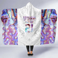 Custom New Zealand Aotearoa Hooded Blanket Pink Maori Paua Shell Indigenous - Aussie Hoodie