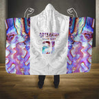 Custom New Zealand Aotearoa Hooded Blanket Pink Maori Paua Shell Indigenous - Aussie Hoodie
