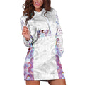 Custom New Zealand Aotearoa Hoodie Dress Pink Maori Paua Shell Indigenous - Aussie Hoodie
