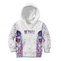 Custom New Zealand Aotearoa Kid Hoodie Pink Maori Paua Shell Indigenous - Aussie Hoodie