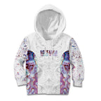 Custom New Zealand Aotearoa Kid Hoodie Pink Maori Paua Shell Indigenous - Aussie Hoodie