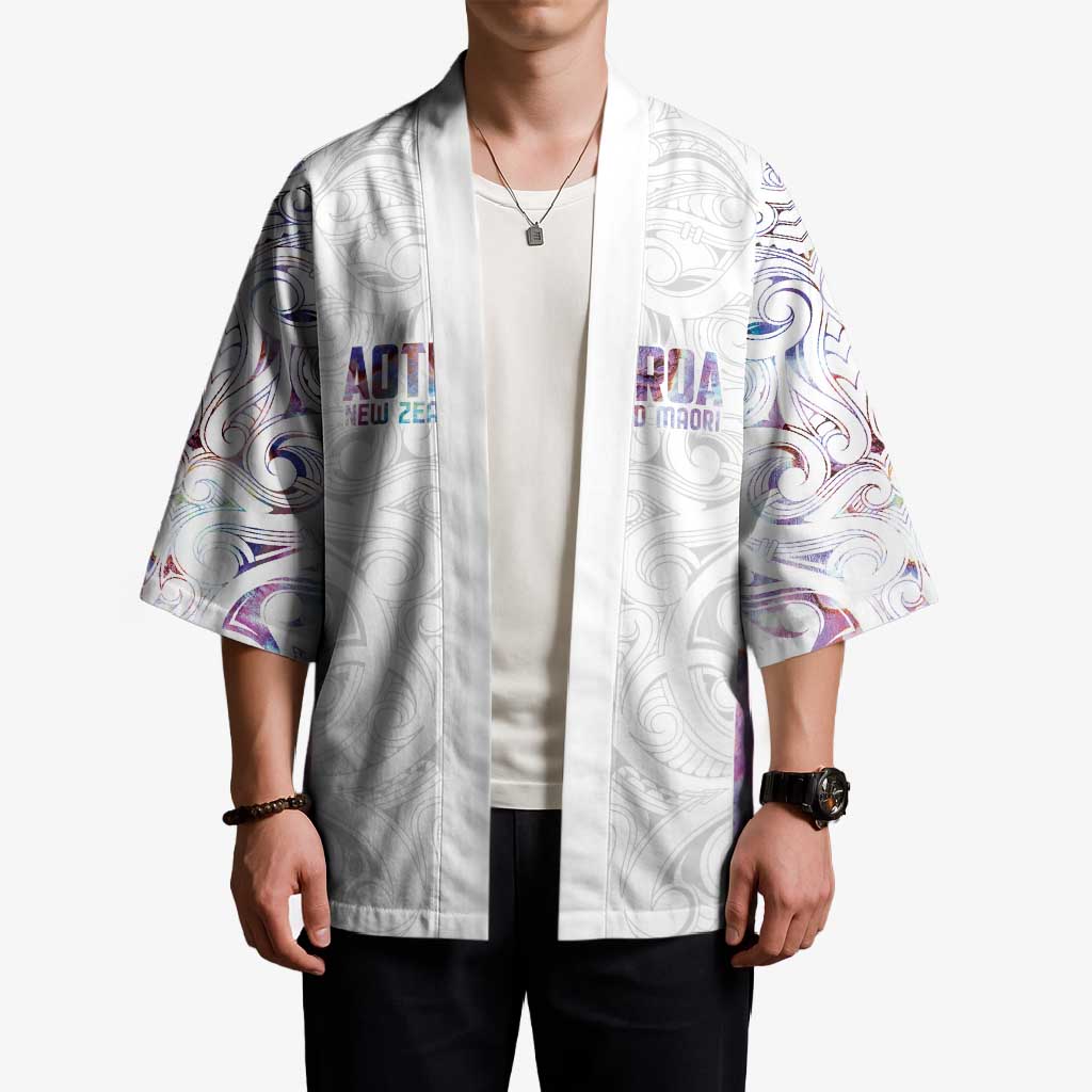 Custom New Zealand Aotearoa Kimono Pink Maori Paua Shell Indigenous - Aussie Hoodie