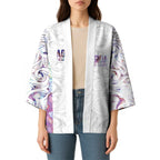 Custom New Zealand Aotearoa Kimono Pink Maori Paua Shell Indigenous - Aussie Hoodie