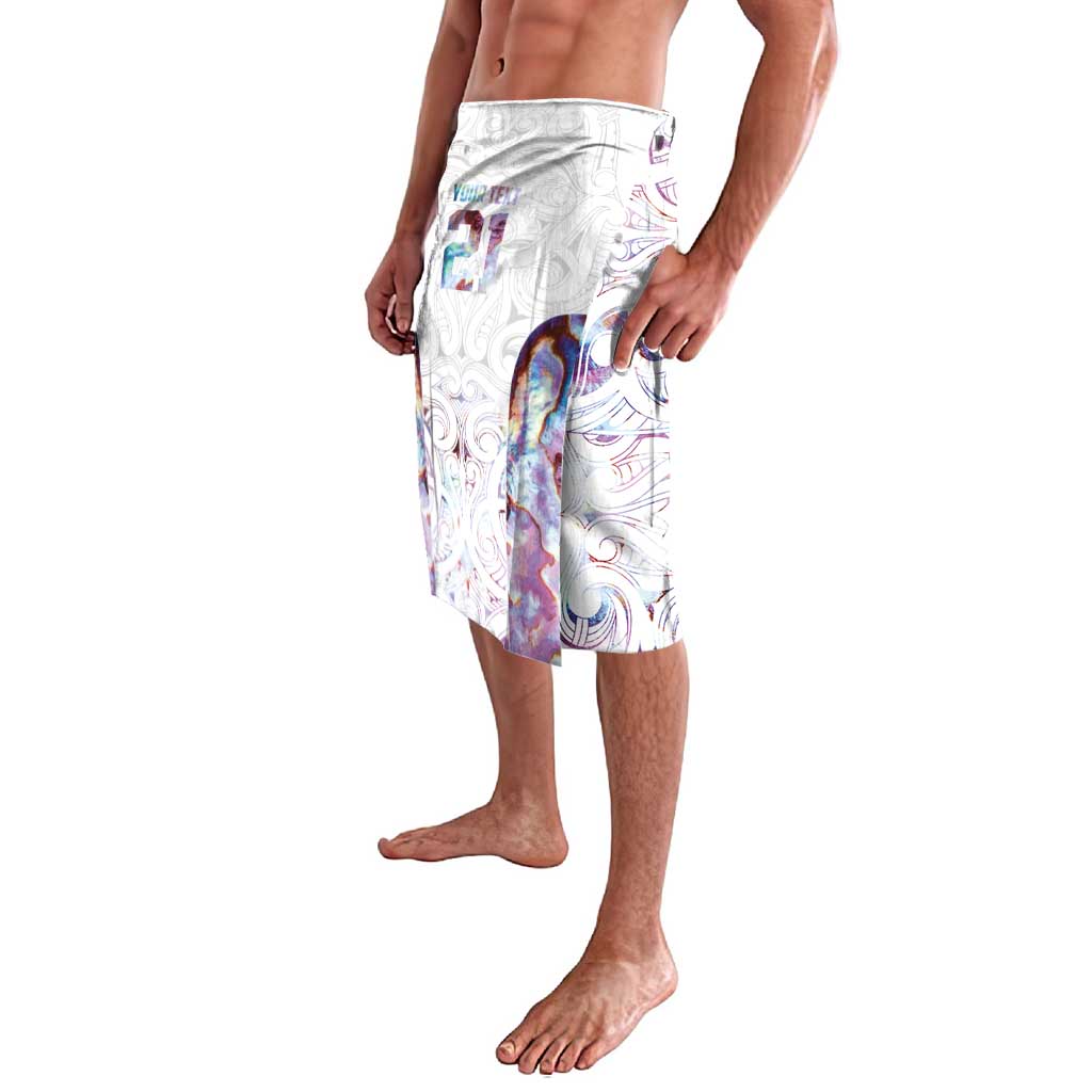 Custom New Zealand Aotearoa Lavalava Pink Maori Paua Shell Indigenous - Aussie Hoodie