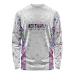 Custom New Zealand Aotearoa Long Sleeve Shirt Pink Maori Paua Shell Indigenous - Aussie Hoodie