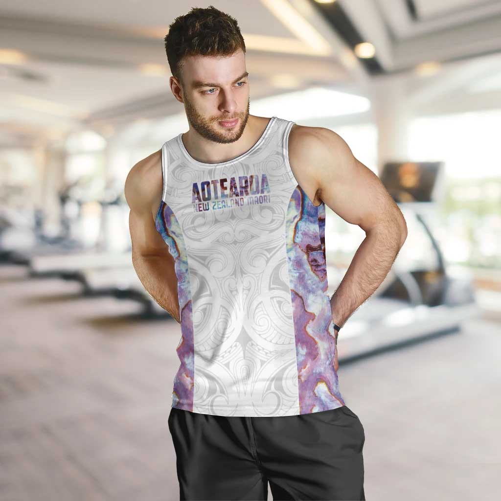 Custom New Zealand Aotearoa Men Tank Top Pink Maori Paua Shell Indigenous - Aussie Hoodie