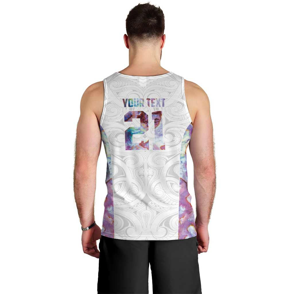 Custom New Zealand Aotearoa Men Tank Top Pink Maori Paua Shell Indigenous - Aussie Hoodie