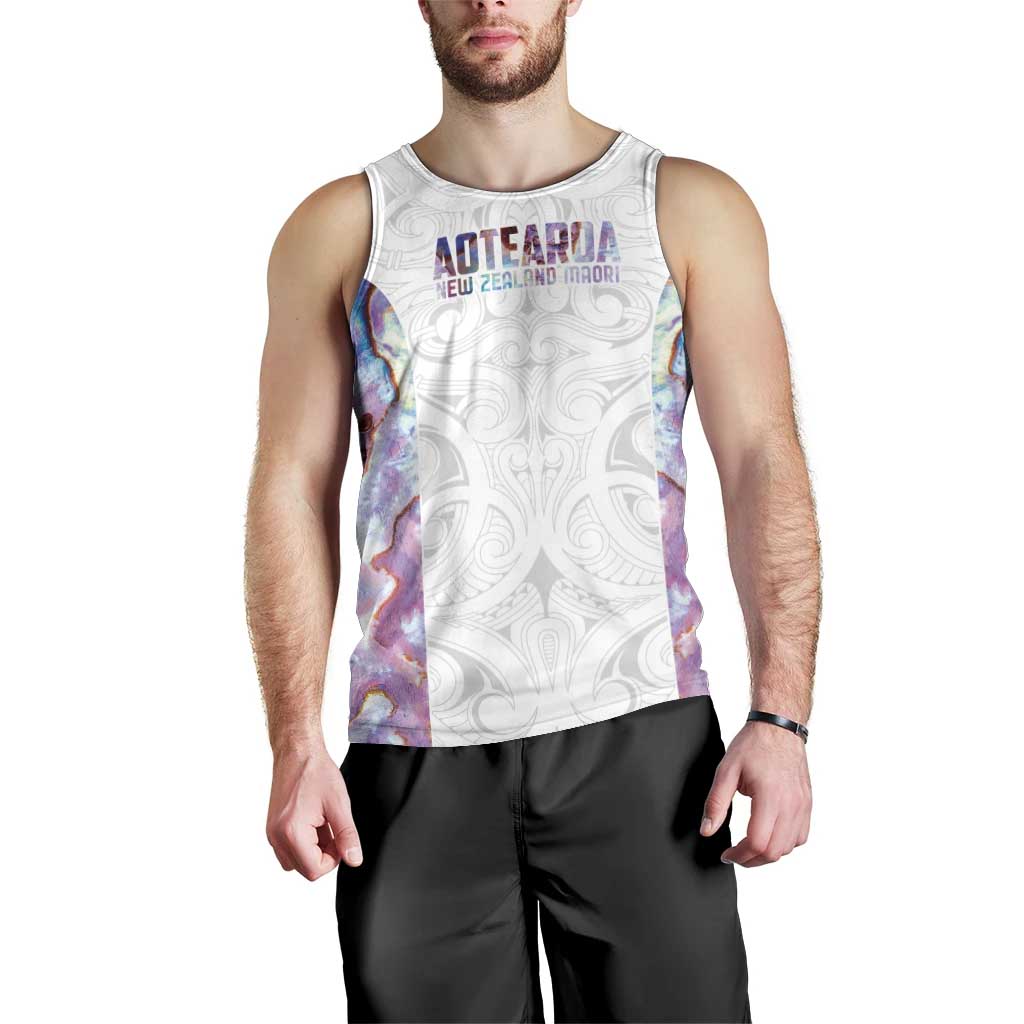 Custom New Zealand Aotearoa Men Tank Top Pink Maori Paua Shell Indigenous - Aussie Hoodie