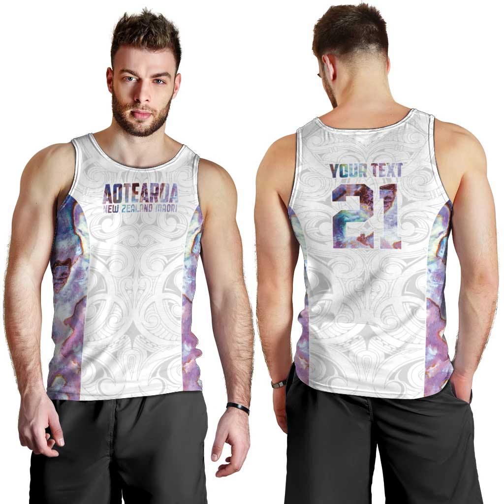 Custom New Zealand Aotearoa Men Tank Top Pink Maori Paua Shell Indigenous - Aussie Hoodie