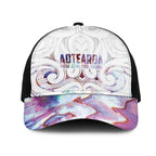New Zealand Aotearoa Mesh Trucker Cap Pink Maori Papua Shell Indigenous - Aussie Hoodie