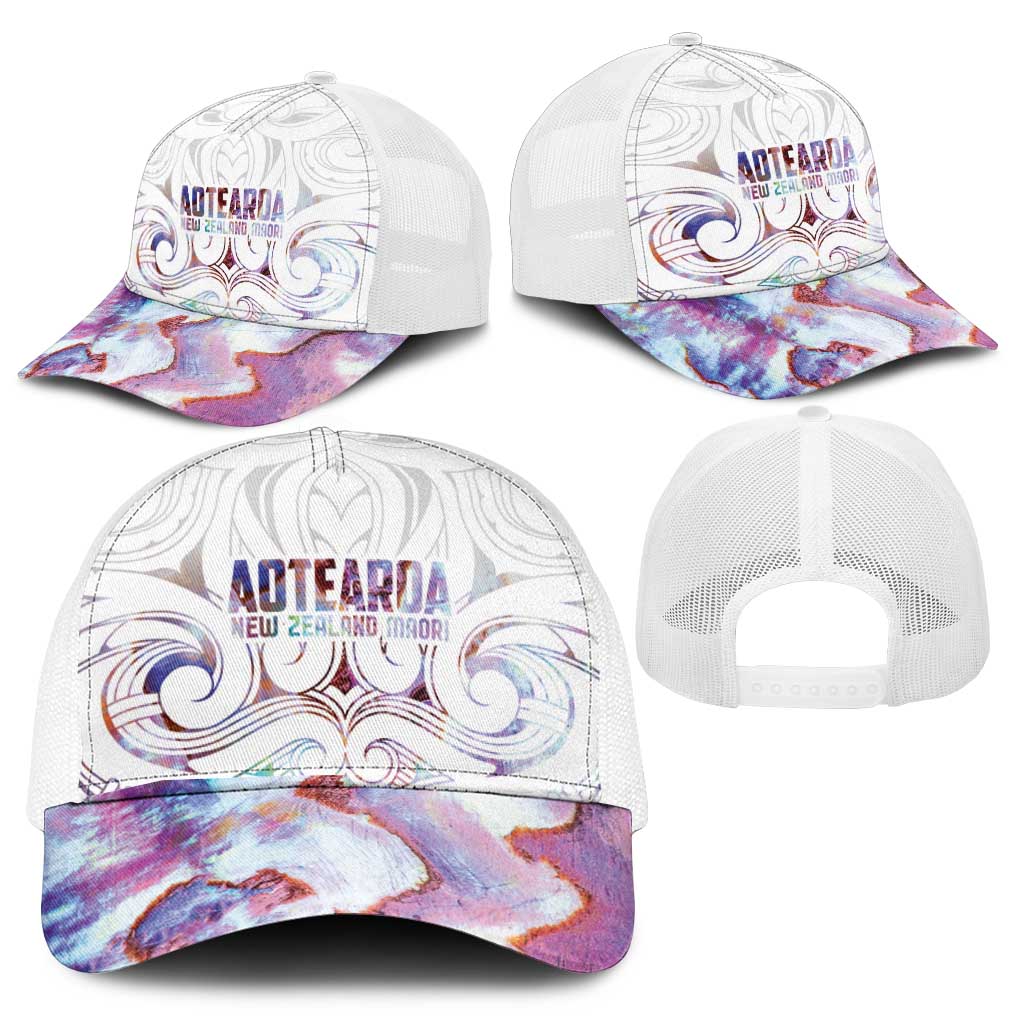 New Zealand Aotearoa Mesh Trucker Cap Pink Maori Papua Shell Indigenous - Aussie Hoodie