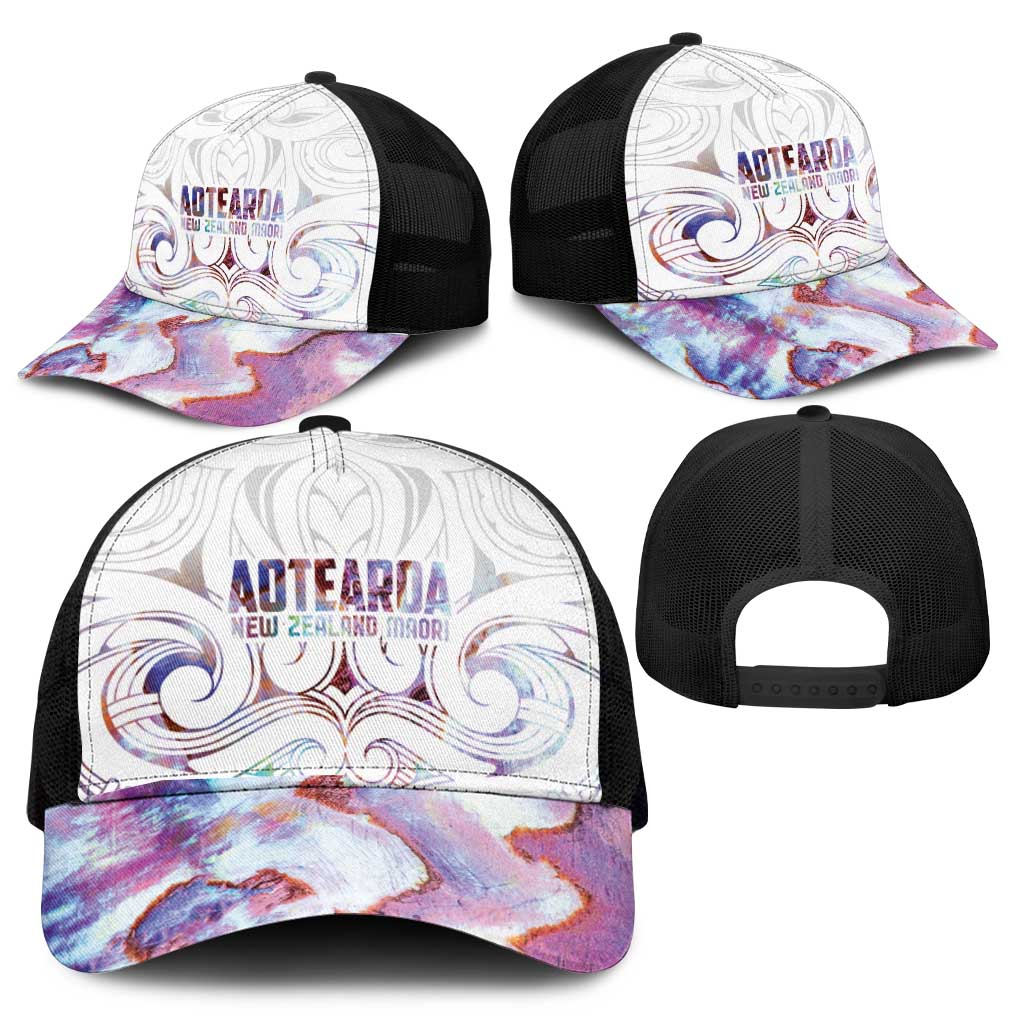 New Zealand Aotearoa Mesh Trucker Cap Pink Maori Papua Shell Indigenous - Aussie Hoodie