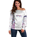 Custom New Zealand Aotearoa Off Shoulder Sweater Pink Maori Paua Shell Indigenous - Aussie Hoodie