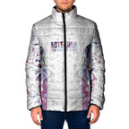 Custom New Zealand Aotearoa Padded Jacket Pink Maori Paua Shell Indigenous - Aussie Hoodie