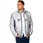 Custom New Zealand Aotearoa Padded Jacket Pink Maori Paua Shell Indigenous - Aussie Hoodie