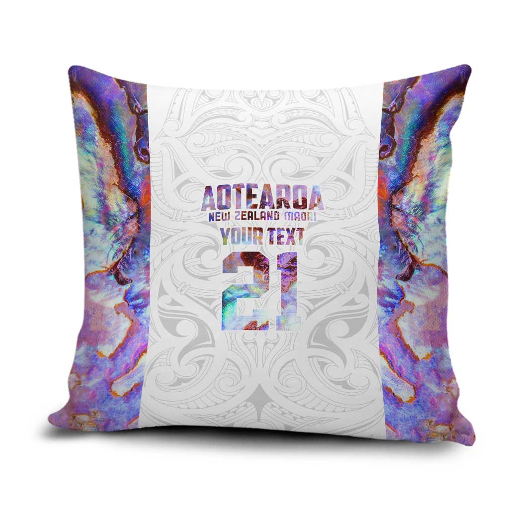 Custom New Zealand Aotearoa Pillow Cover Pink Maori Paua Shell Indigenous - Aussie Hoodie