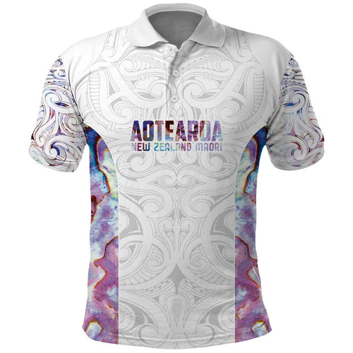 Custom New Zealand Aotearoa Polo Shirt Pink Maori Paua Shell Indigenous - Aussie Hoodie