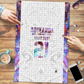 Custom New Zealand Aotearoa Puzzle Pink Maori Paua Shell Indigenous - Aussie Hoodie